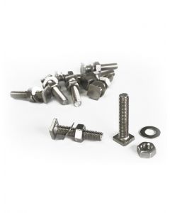 Square Head M8 25mm SS Bolts, Nuts & Washers 10 pack