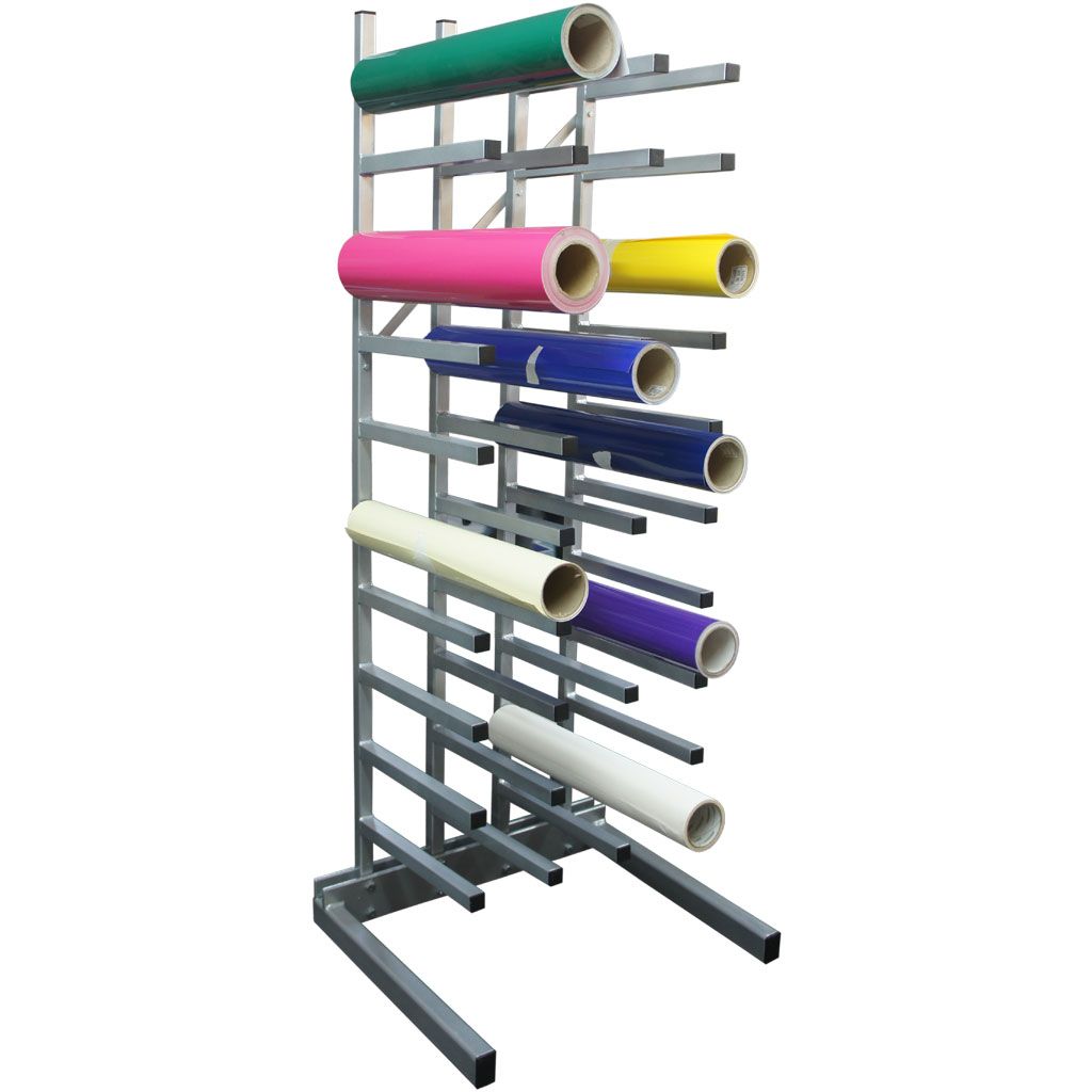 Floor Standing 40 Roll Media Storage Rack