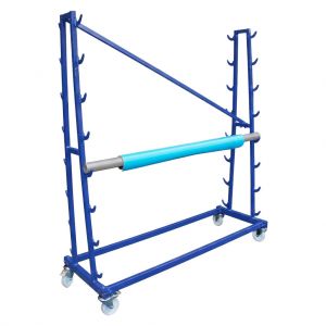 Large Heavy Duty Mobile Media Rack 16 Roll Capacity