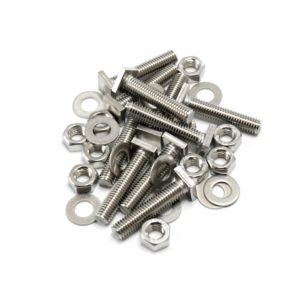 Square Head M8 75mm SS Bolts, Nuts & Washers (10 pack)