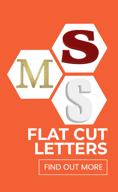 Flat Cut Letters Ad