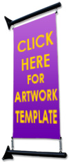 Template for double sided printed banners