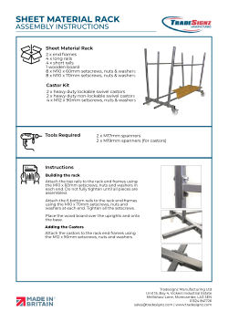 Sheet Material Rack Assembly