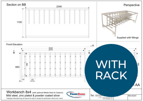 Workbench with rack