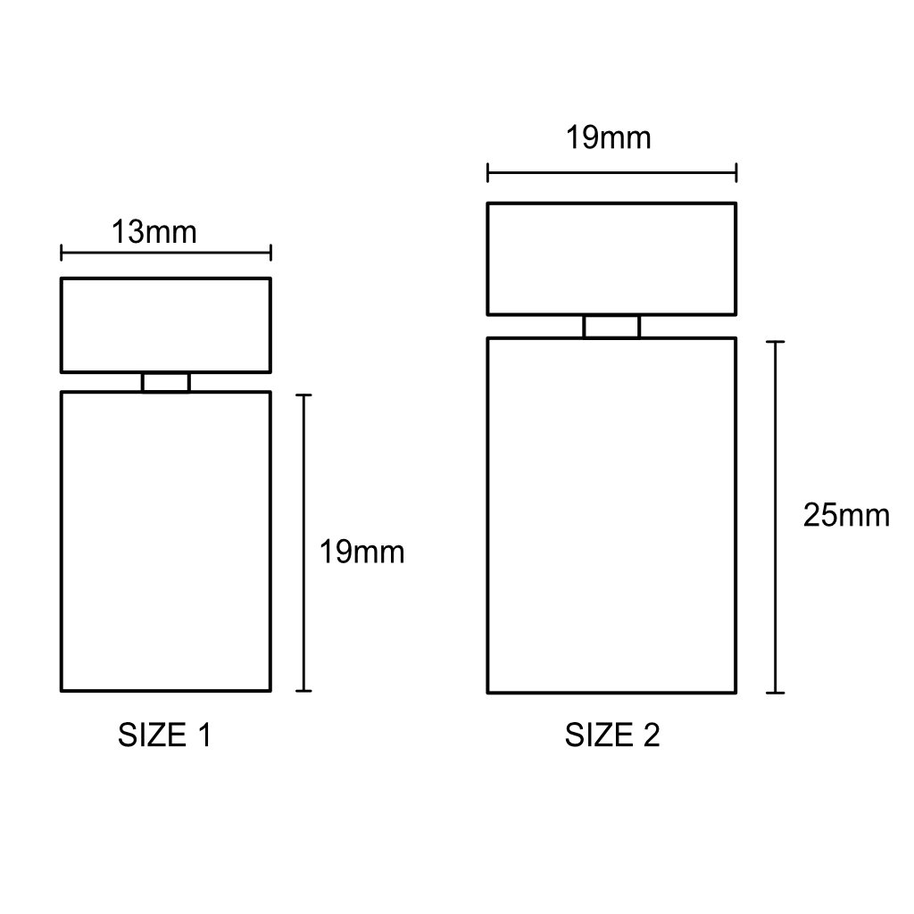 standoff fixings sizing