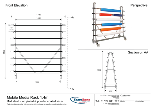 1.4 m rack